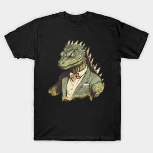 Monster Reptile Portrait Business or Reptile in Business Teacher T-Shirt